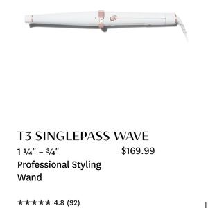T3 Singlepass wave curling iron